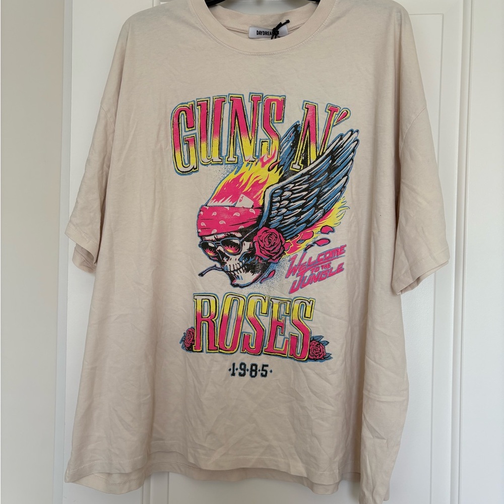 Graphic Band T-Shirt with Skull Design